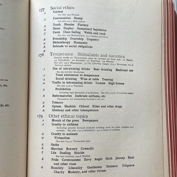 Dewey Decimal Classification and Index by Melvil Dewey, Ed. 8, copyright 1913 - Picture 15 of 16